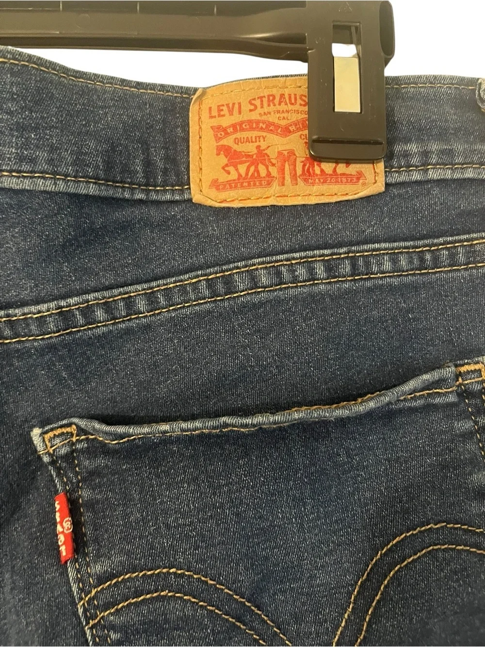 Women's Dark Blue Skinny Jeans - Stretch Denim